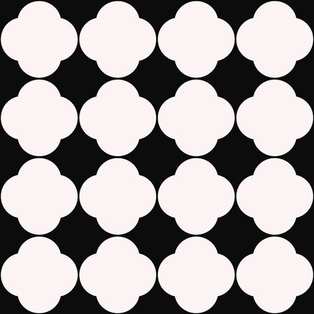 Vector seamless pattern with Black and White shapes.のイラスト素材