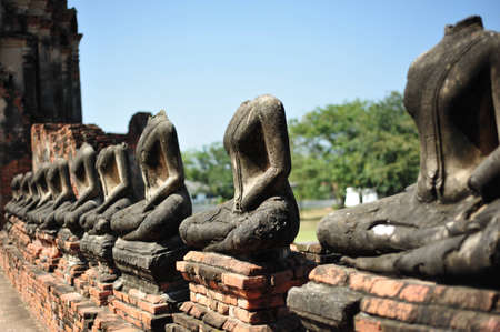 ruin Buddha at wat mahathatの写真素材