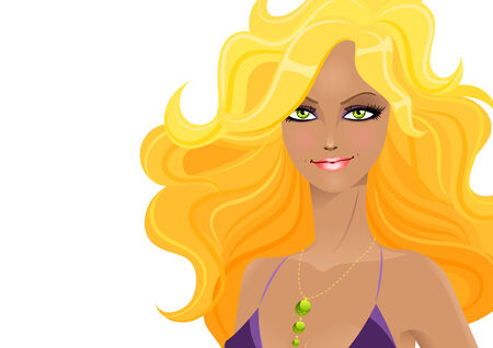 Portrait of beautiful womanのイラスト素材