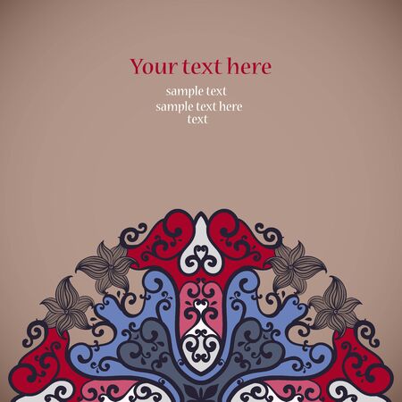 Ornamental round lace pattern. Vector illustrationのイラスト素材