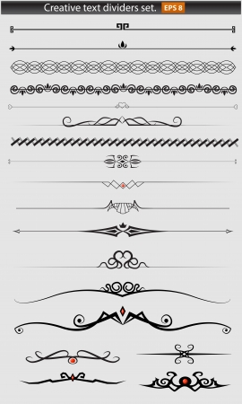 Creative text dividers setのイラスト素材