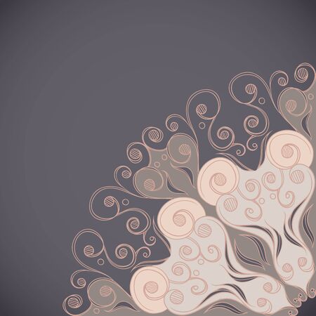 Ornamental round lace in fantasy style.  illustrationのイラスト素材