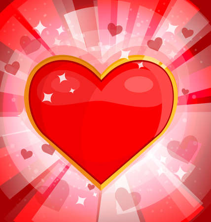 Bright background with heart. Vector illustrationのイラスト素材