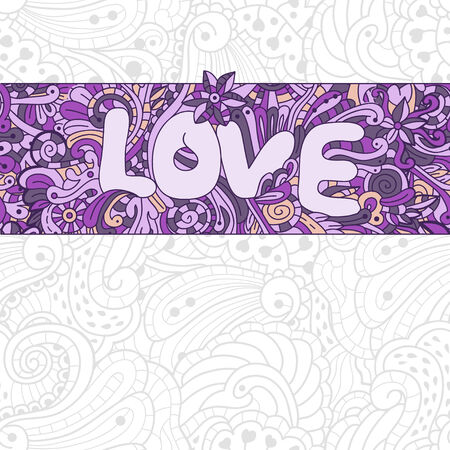 Seamless love texture with abstract flowers. Vector illustrationのイラスト素材