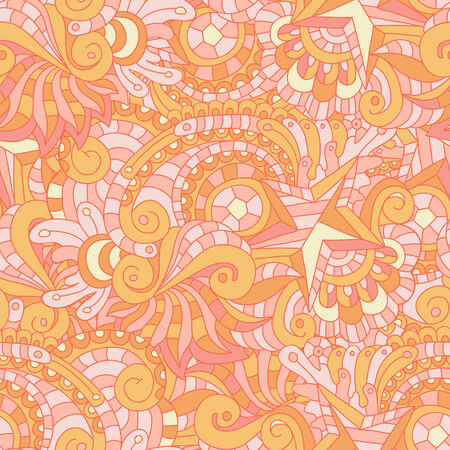 Vector seamless texture with abstract flowers. Illustrationのイラスト素材