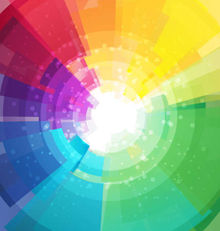 Rainbow bright background with rays. Vector illustraionのイラスト素材