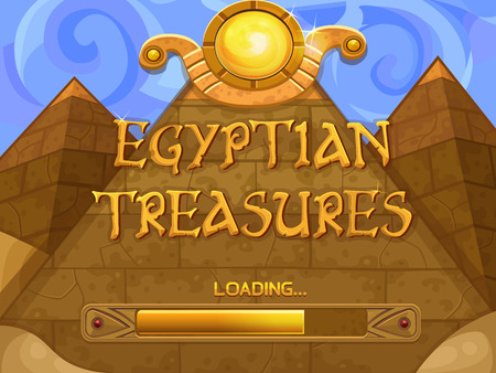 Loading screen for slots game. Vector illustrationのイラスト素材