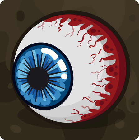 Blue zombie eye.のイラスト素材