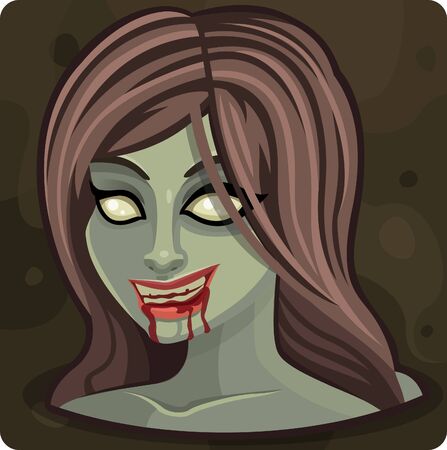 Smile zombie girl.のイラスト素材