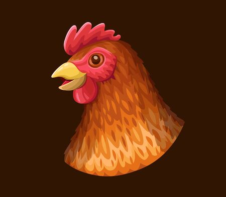 Hen icon. Vector illustrationのイラスト素材