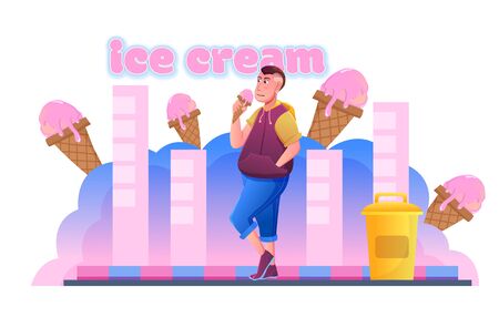 i love ice creamのイラスト素材