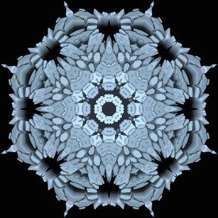 Beautiful kaleidoscope flower pattern. Seamless kaleidoscope pattern for backgroundの写真素材