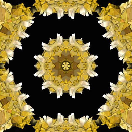 Geometric kaleidoscope pattern. Seamless kaleidoscope texture for background.の写真素材
