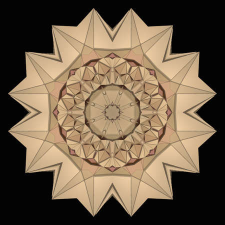 Creative design 3d ornate ornamental texture details on black background