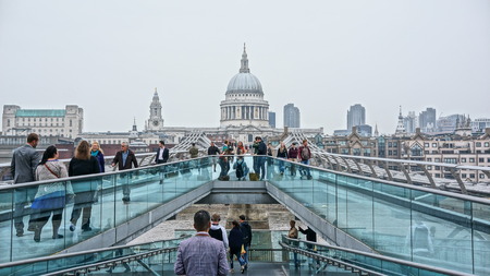 Millenium Bridge and St.Paulのeditorial素材