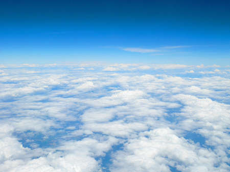 White clouds and blue sky backgroundの写真素材
