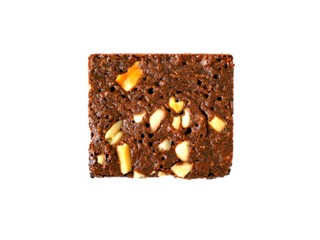 Brownie isolated on white background. Top view.の写真素材