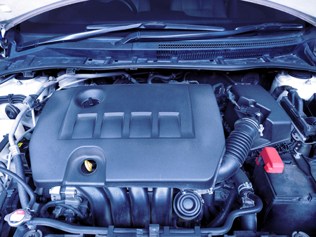 Close up car engine background