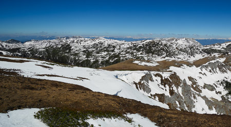 Shika snow mountain in Shangri-La, Yunnan, Chinaの写真素材
