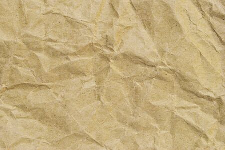 wrinkled paper brown textureの写真素材