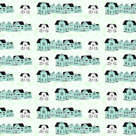 Print mint housesの写真素材