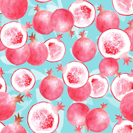 pattern pomegranate blueの写真素材