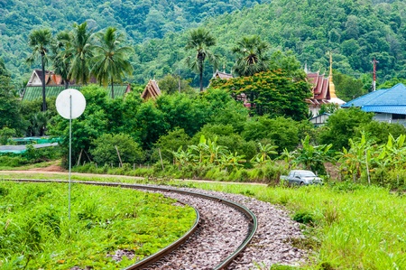 Railway track in the North of Thailandの写真素材