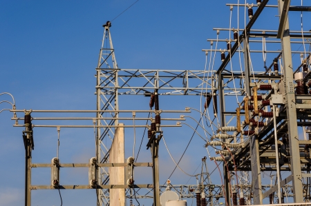 high voltage post の写真素材