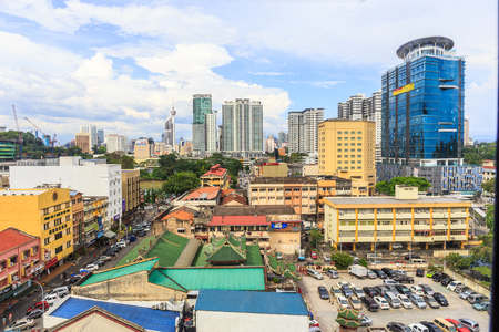 KUALA LUMPUR, MALAYSIA - March 15  :  High angle view of the city at  March 15 , 2014. Kuala Lumpur, Malaysia. KL is one of the fastest growing city in South-East Asia.のeditorial素材