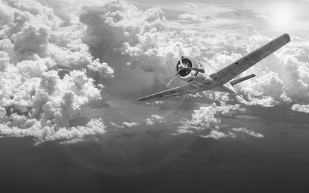 old plane over the sea.のeditorial素材