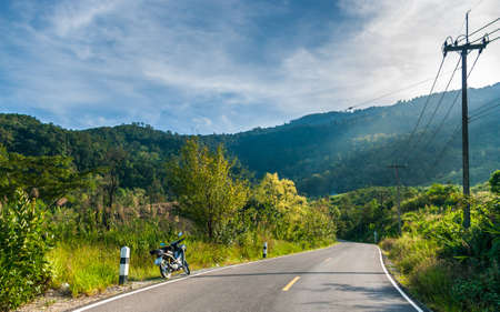 CHIANGMAI,THAILAND - November 2 :New construction roads in Chiangmai for Asean Economics Community (AEC) on November 2,2014. CHIANGMAI,THAILANDのeditorial素材