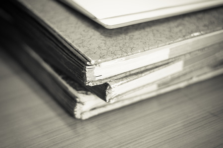 a file folder with documents and documents. retention of contracts.の写真素材