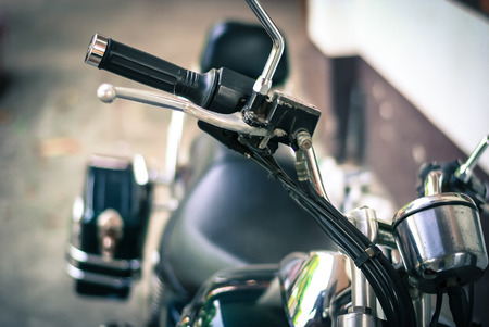 Closeup in some part of vintage motorcycle .の写真素材