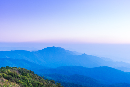 Landscape of Evergreen forest location at Doi Inthanon National Park Chiang Mai Thailand.の写真素材