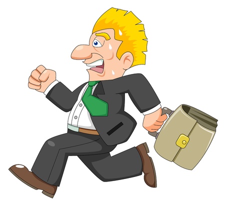 business man is runningのイラスト素材
