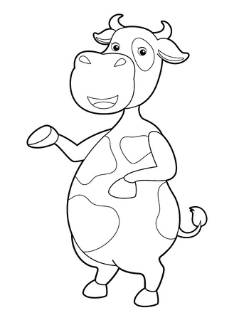 Cow cartoonのイラスト素材