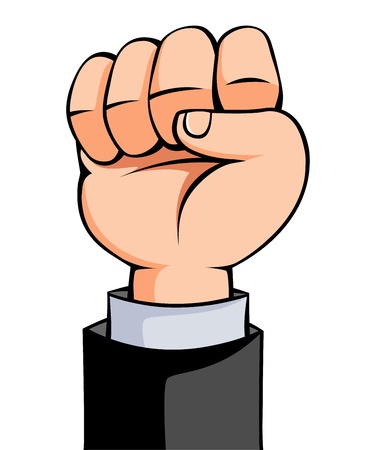 Showing fist Vector Illustrationのイラスト素材