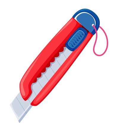 Office plastic paper knife vector illustrationのイラスト素材