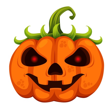 Halloween pumpkin on white backgroundのイラスト素材