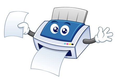  illustration of printer cartoonのイラスト素材