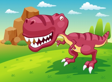 illustration of cartoon dinosaur vectorのイラスト素材