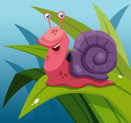 illustration of Cartoon Snail のイラスト素材