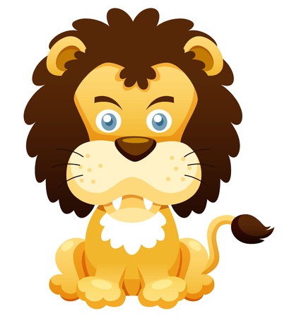 illustration of Cartoon lion vectorのイラスト素材