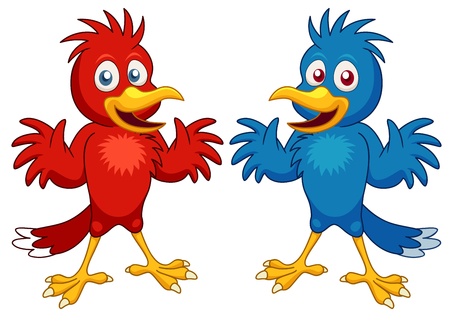 Illustration of Bird cartoon characterのイラスト素材