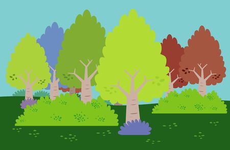 illustration of Tree landscapeのイラスト素材