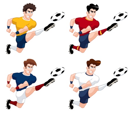 illustration of soccer player international collectionのイラスト素材