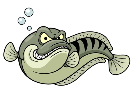 Vector illustration of Giant snakehead fishのイラスト素材