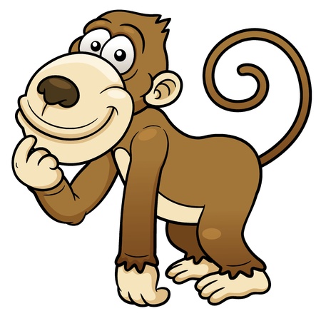 Vector illustration of Cartoon Monkeyのイラスト素材