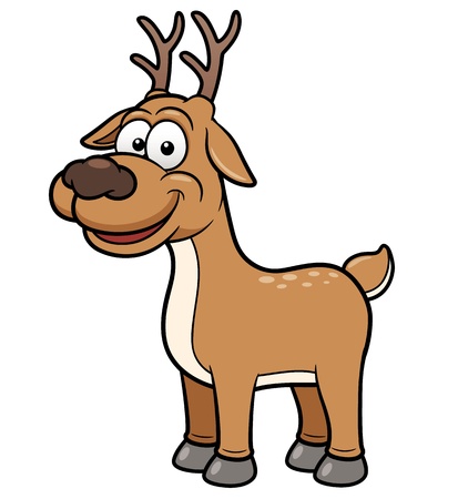 Vector illustration of Deer cartoonのイラスト素材