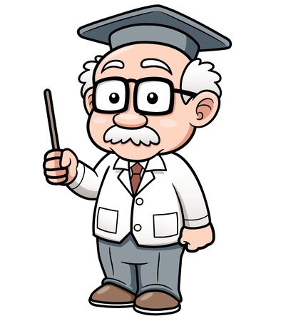 illustration of Cartoon Professorのイラスト素材
